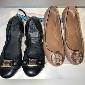 Tori Burch Flats (2) Both size 8 (both being offered together)